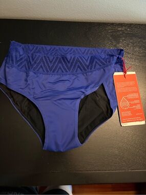 NWT Thinx Hiphugger Underwear Medium Blue
